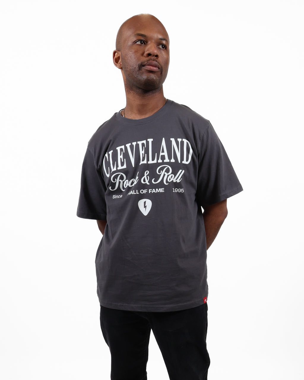 ROCK HALL CLEVELAND HERITAGE SCRIPT ONYX T-SHIRT