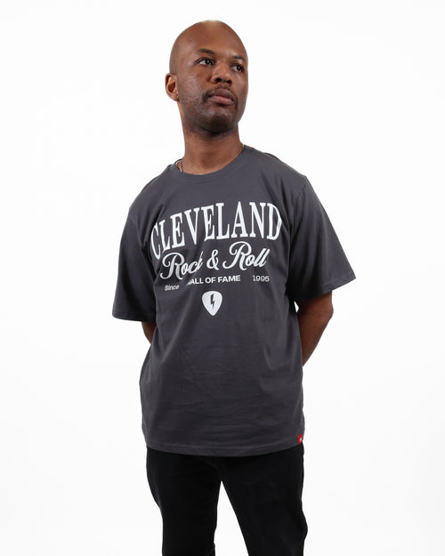 ROCK HALL CLEVELAND HERITAGE SCRIPT ONYX T-SHIRT