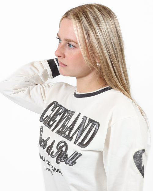 ROCK HALL EMBROIDERED FRENCH TERRY CREWNECK