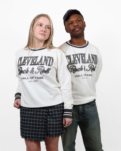 ROCK HALL EMBROIDERED FRENCH TERRY CREWNECK