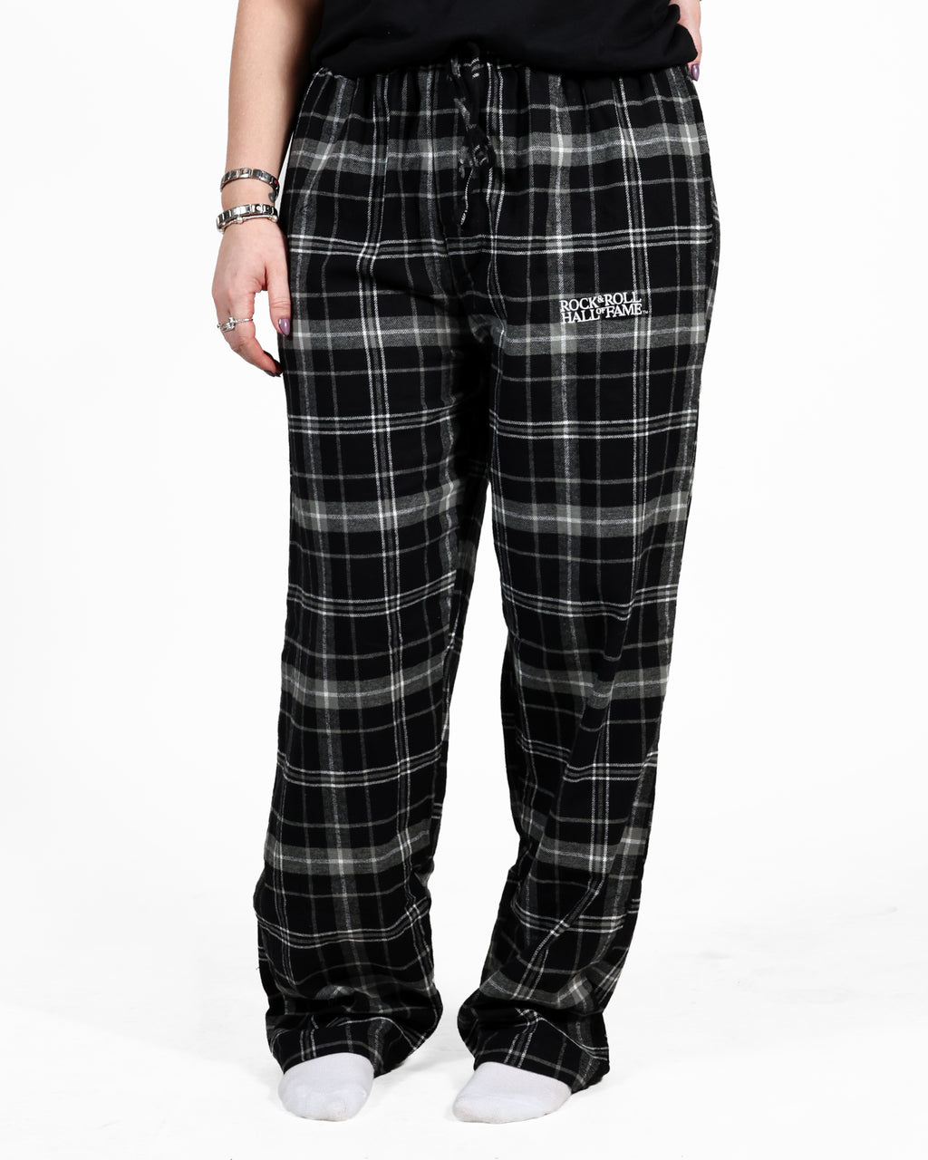 ROCK HALL UNISEX BLACK & GREY FLEECE PANTS