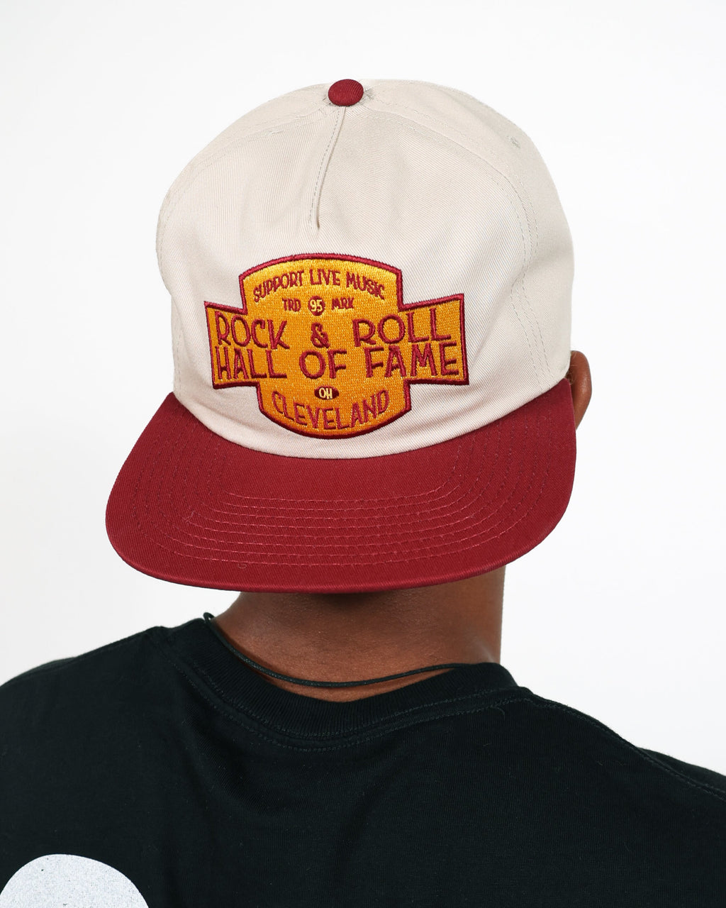 ROCK HALL MAROON TWO TONE SUPPORT LIVE MUSIC HAT