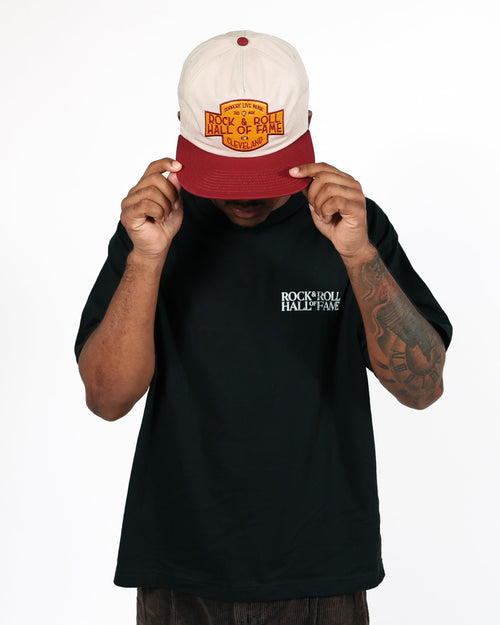 ROCK HALL MAROON TWO TONE SUPPORT LIVE MUSIC HAT