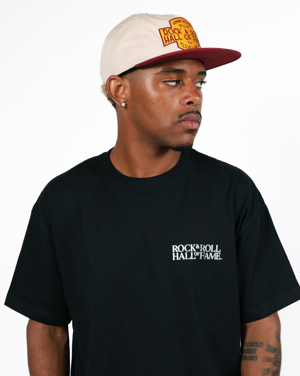 ROCK HALL MAROON TWO TONE SUPPORT LIVE MUSIC HAT