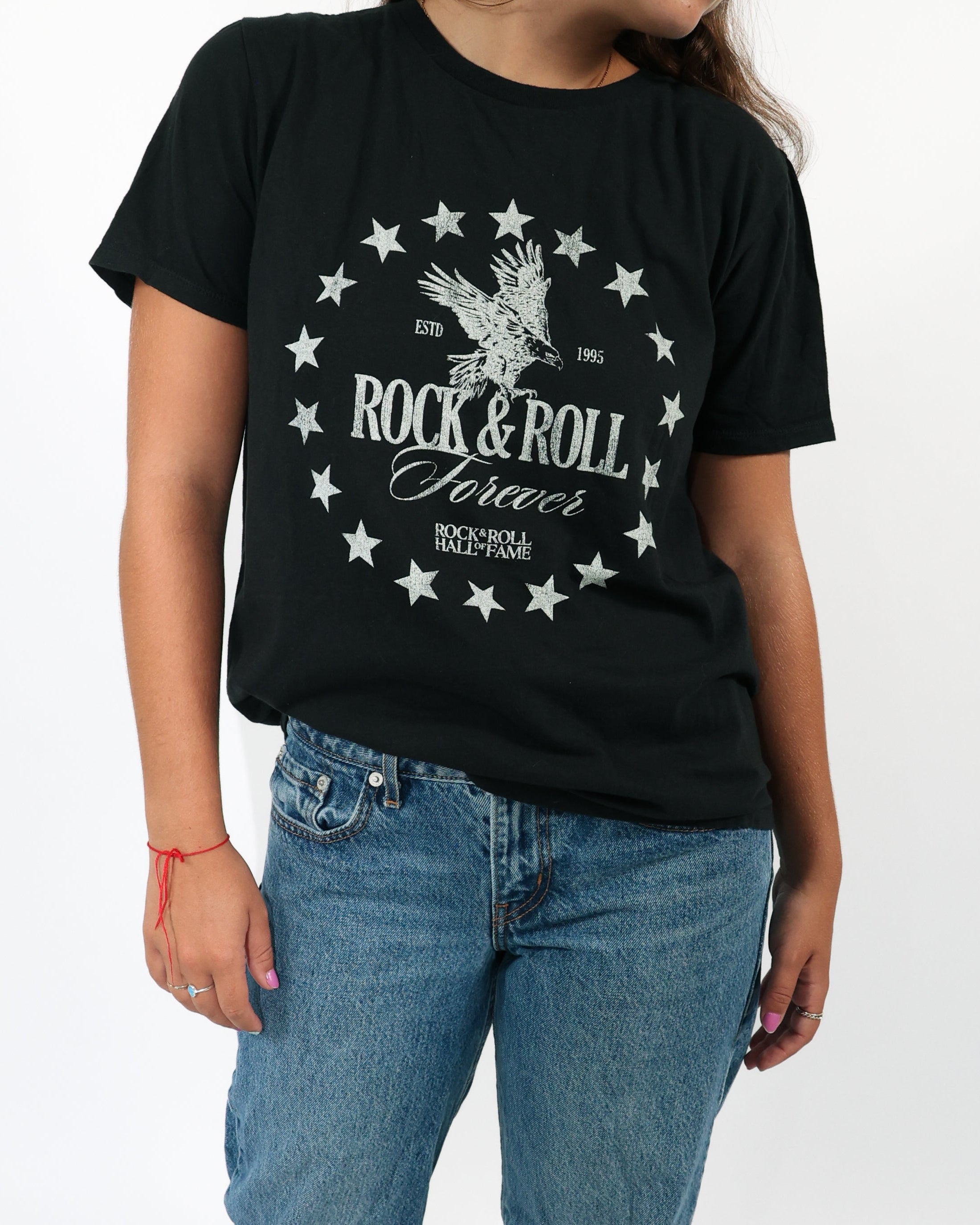 ROCK HALL ROCK N ROLL FOREVER FITTED T-SHIRT