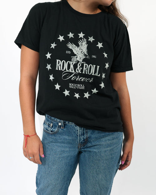 ROCK HALL ROCK N ROLL FOREVER FITTED T-SHIRT