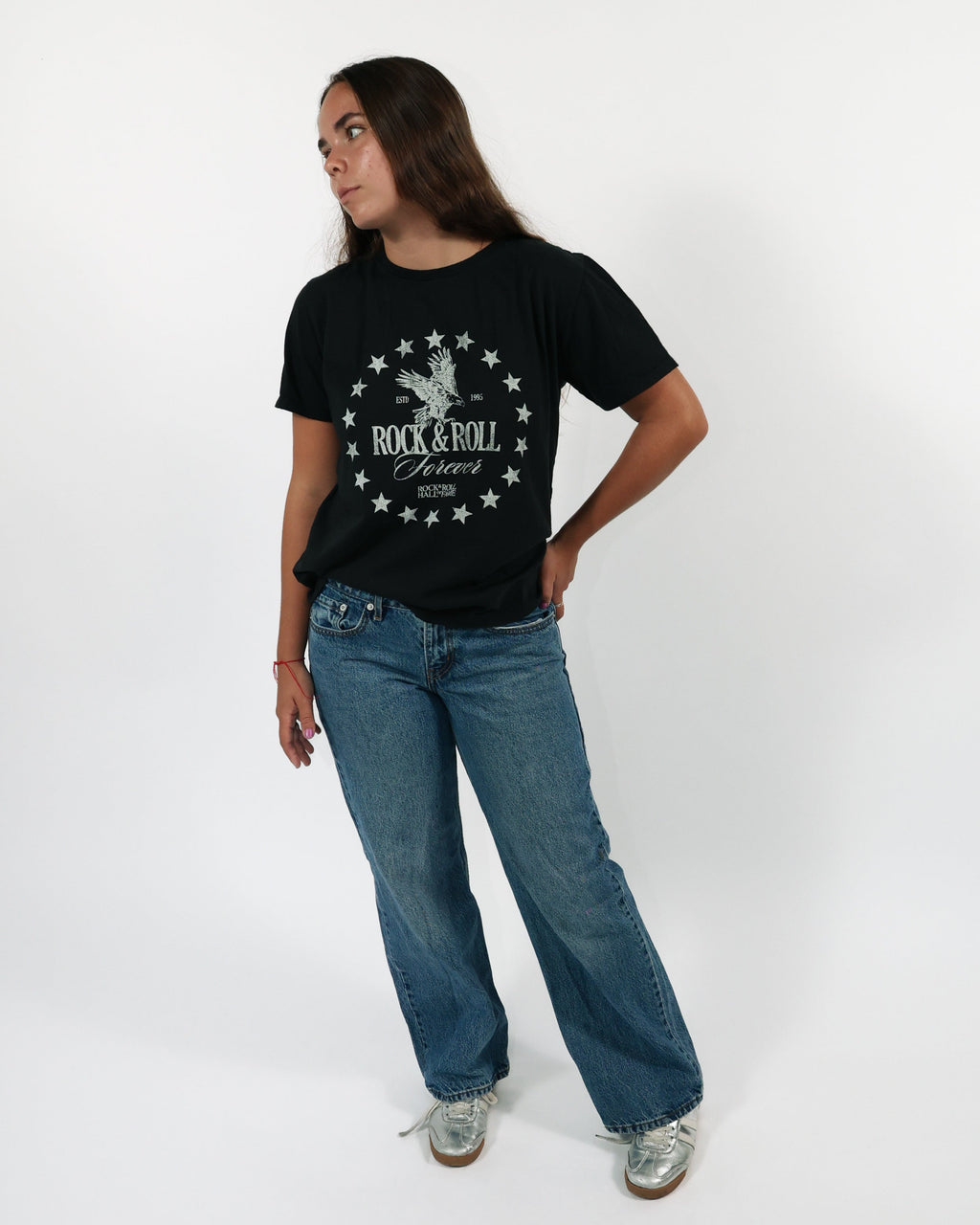 ROCK HALL ROCK N ROLL FOREVER FITTED T-SHIRT