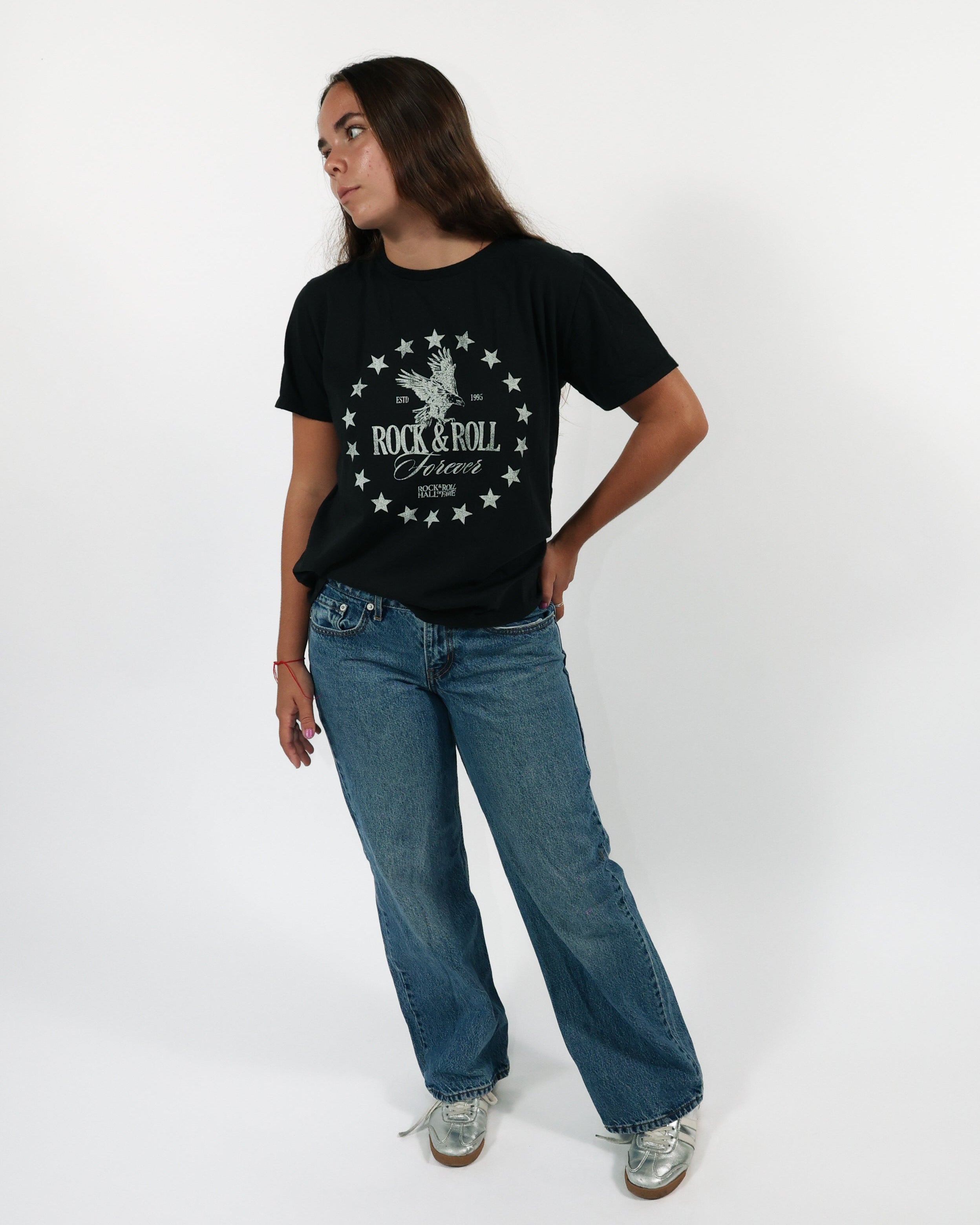 ROCK HALL ROCK N ROLL FOREVER FITTED T-SHIRT