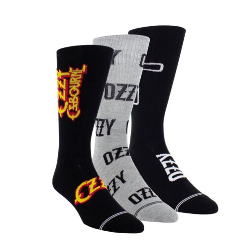 OZZY OSBOURNE - 3 PACK ASSORTED FLAME LOGO SOCKS