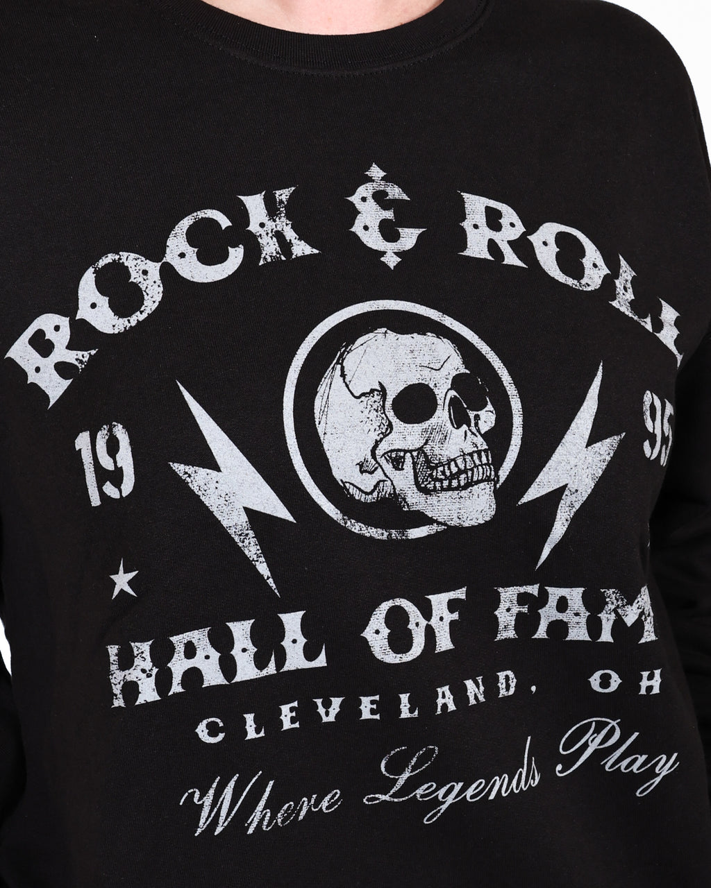 ROCK HALL SKULL BOLT CREWNECK