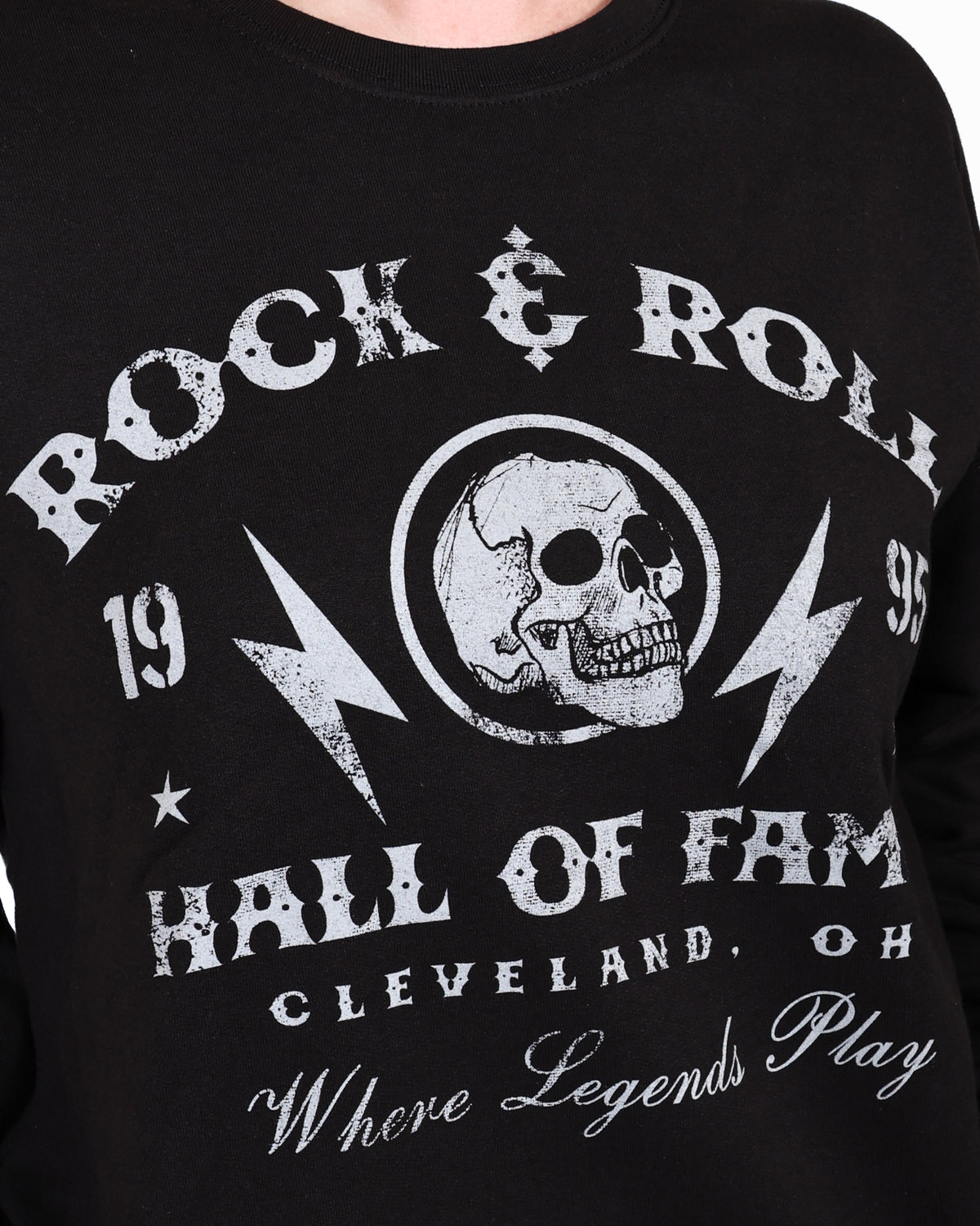 ROCK HALL SKULL BOLT CREWNECK