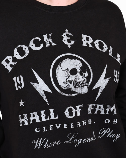 ROCK HALL SKULL BOLT CREWNECK