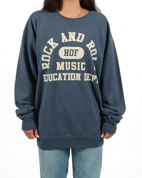 ROCK HALL MUSIC EDUCATION DEPT SLATE CREW PULLOVER