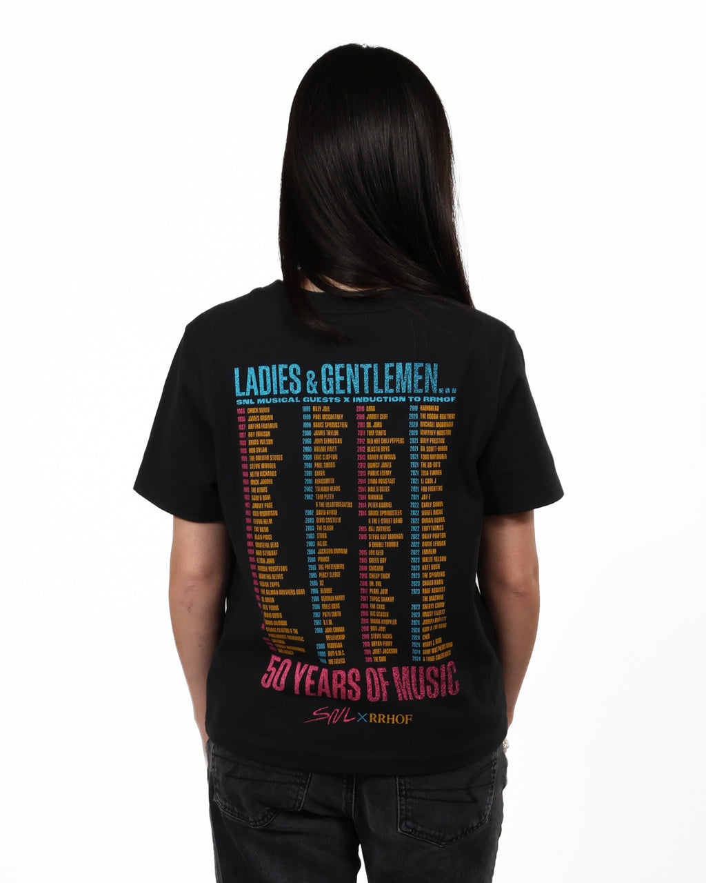 ROCK HALL x SNL - LADIES & GENTLEMAN ENCYCLOPEDIA FITTED T-SHIRT