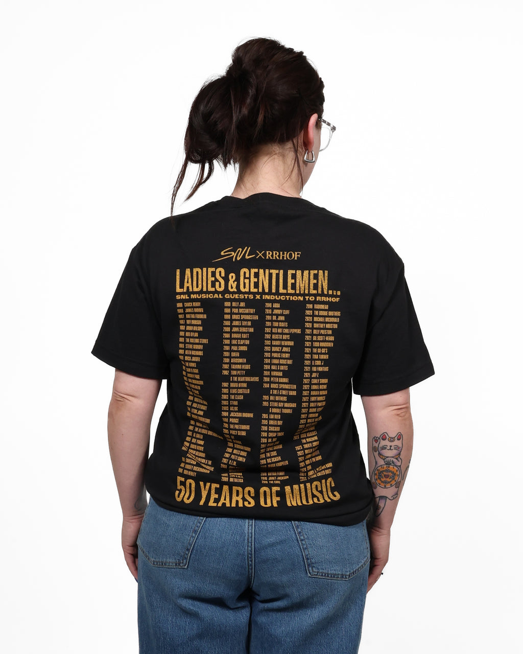 ROCK HALL x SNL - 50 YEARS OF MUSIC ENCYCLOPEDIA UNISEX T-SHIRT