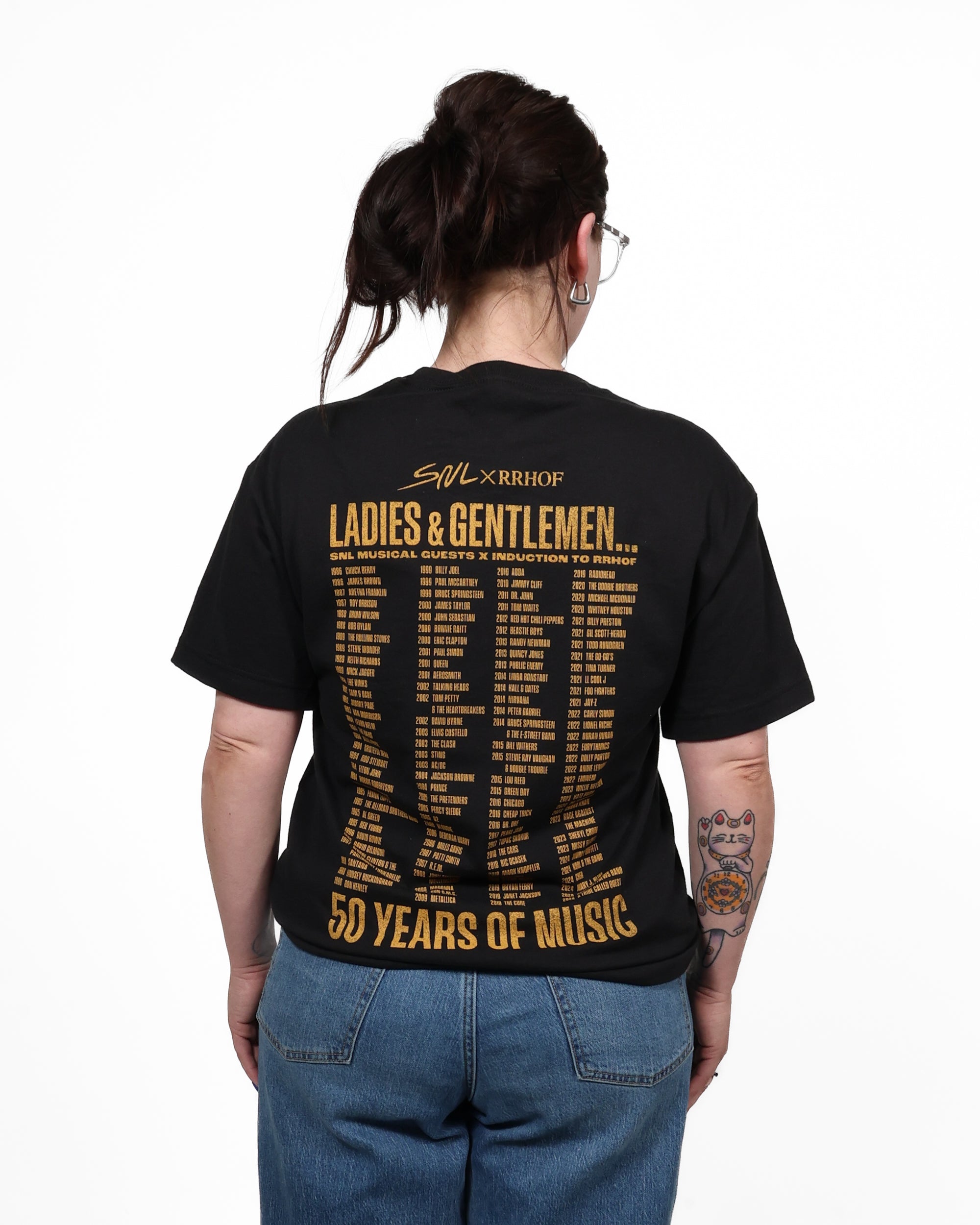 ROCK HALL x SNL - 50 YEARS OF MUSIC ENCYCLOPEDIA UNISEX T-SHIRT