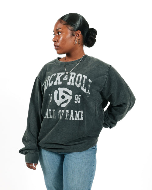 ROCK HALL BLACK SPACER PULLOVER CREW