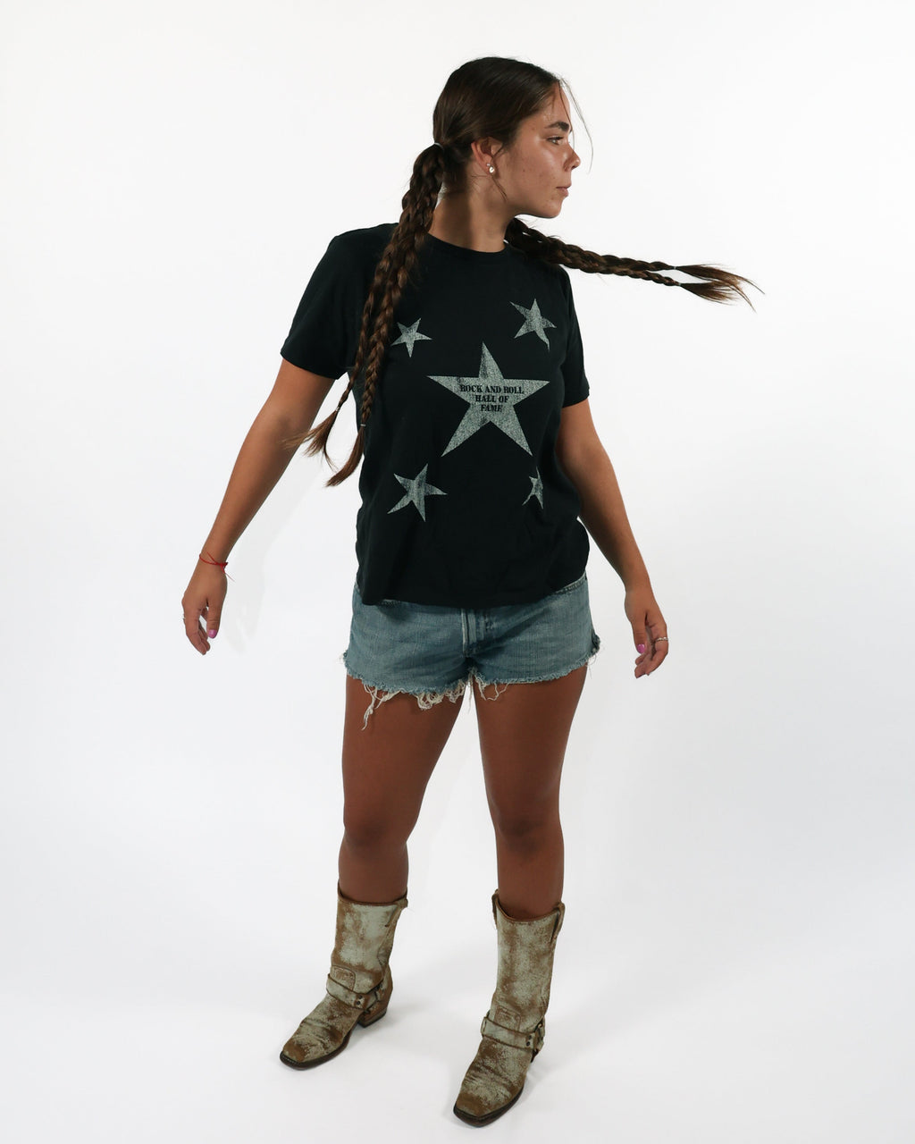 ROCK HALL ALL OVER STARS FITTED T-SHIRT