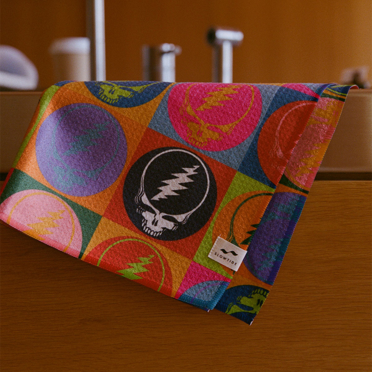 GRATEFUL DEAD x SLOWTIDE - STEAL YOUR FACE QUICK-DRY KITCHEN TOWEL