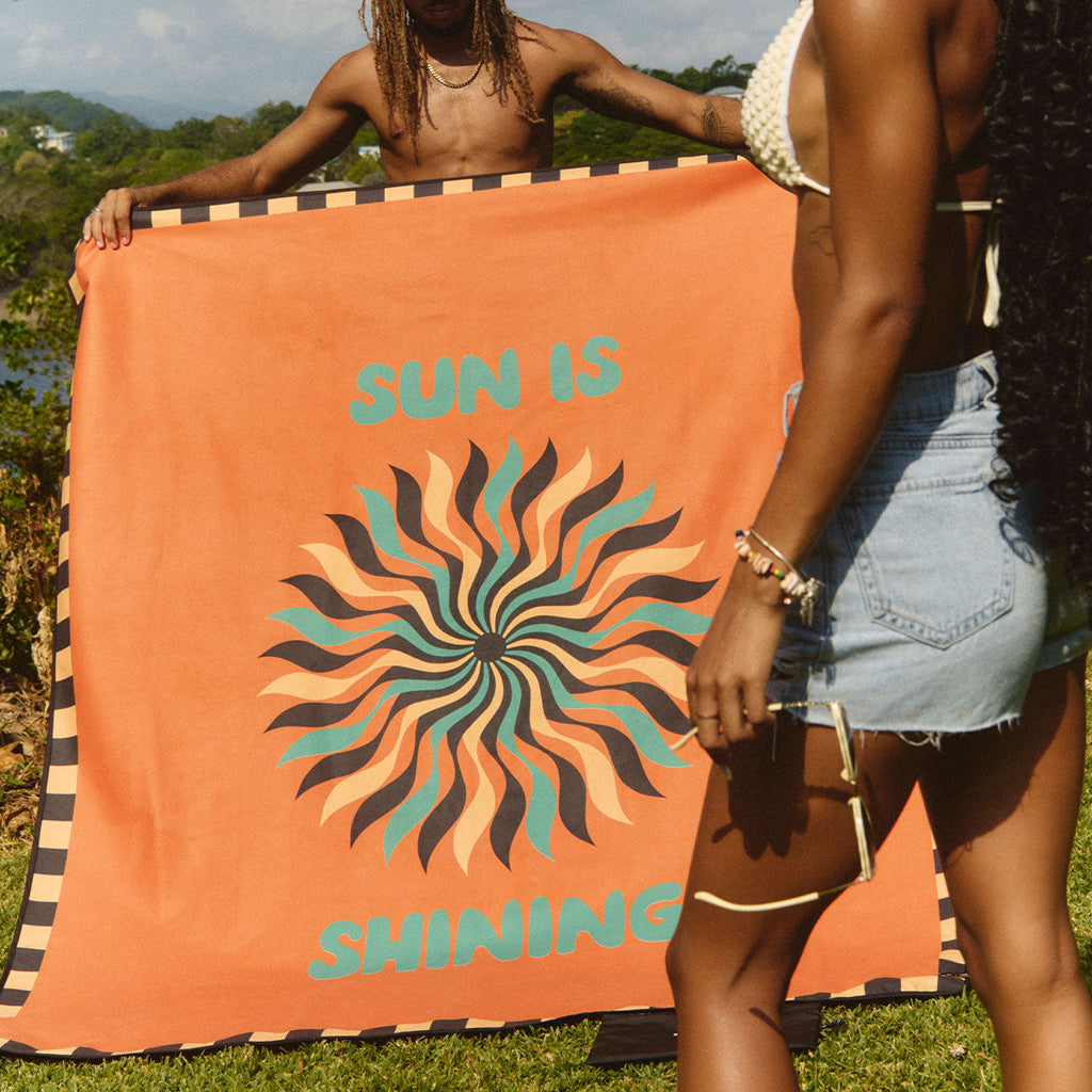 BOB MARLEY x SLOWTIDE - SUN IS SHINING QUICK-DRY PICNIC BLANKET