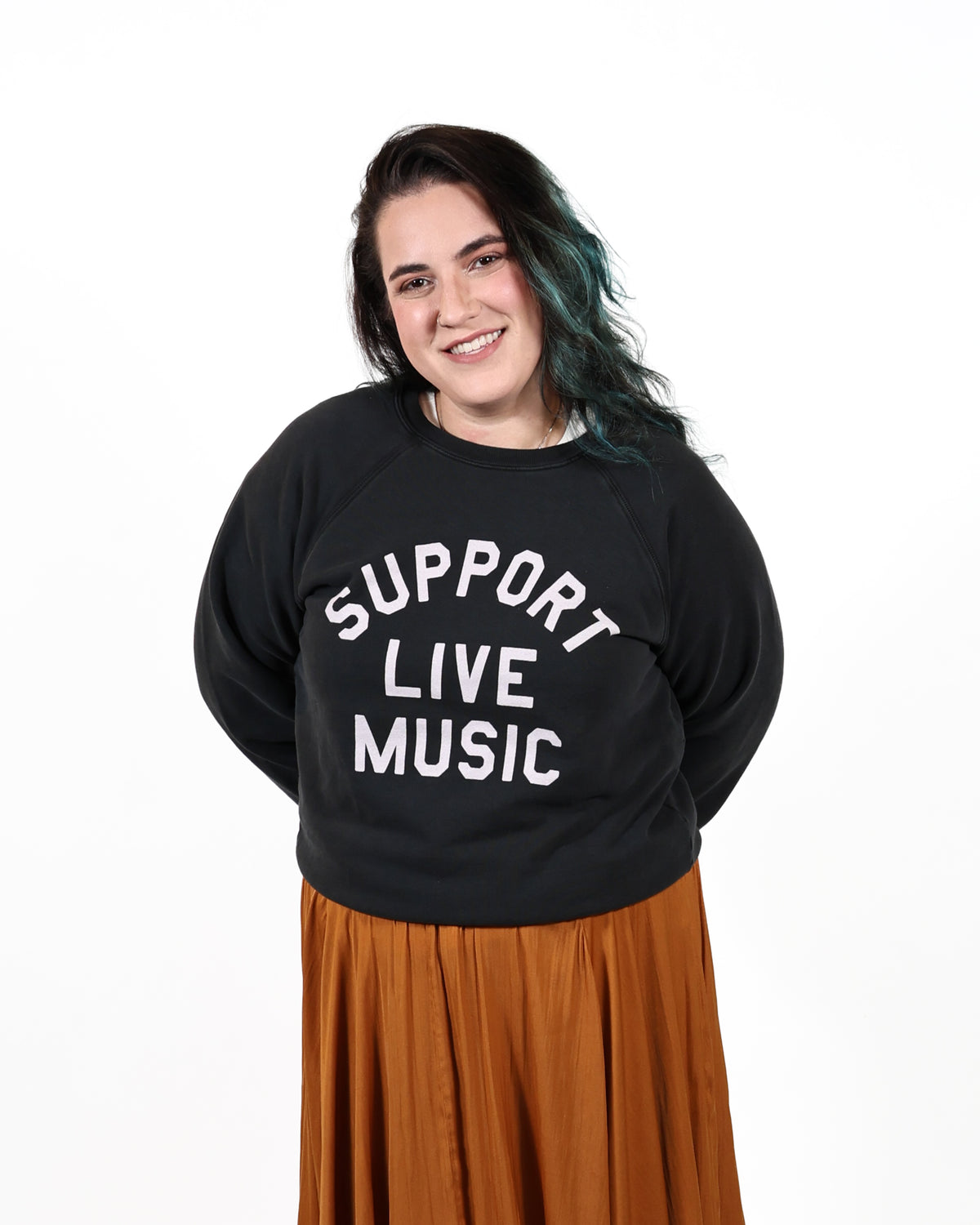 SUPPORT LIVE MUSIC CREWNECK BY RETRO BRAND