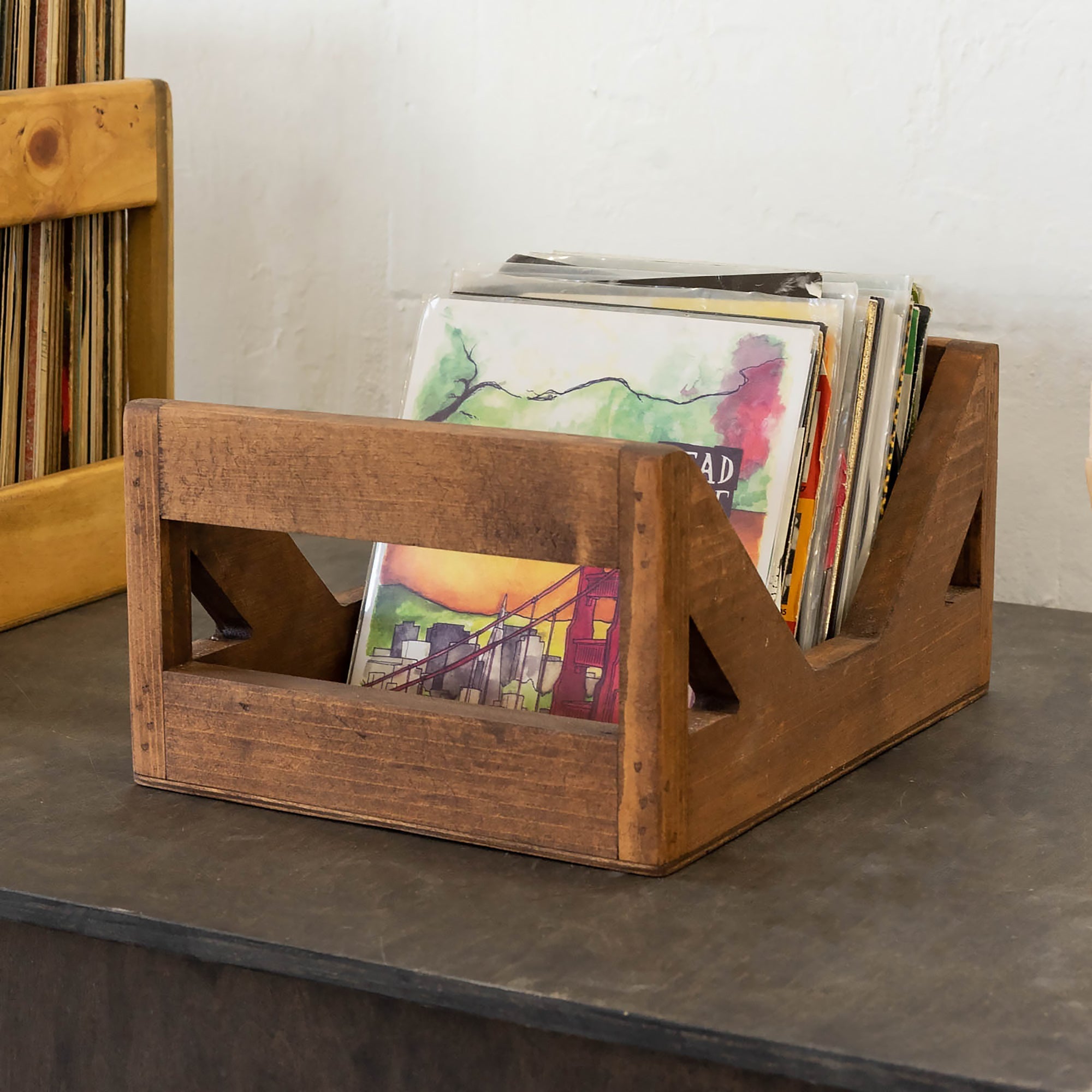 WICKERWOODWORKS - 7 INCH VINYL RECORD CRATE