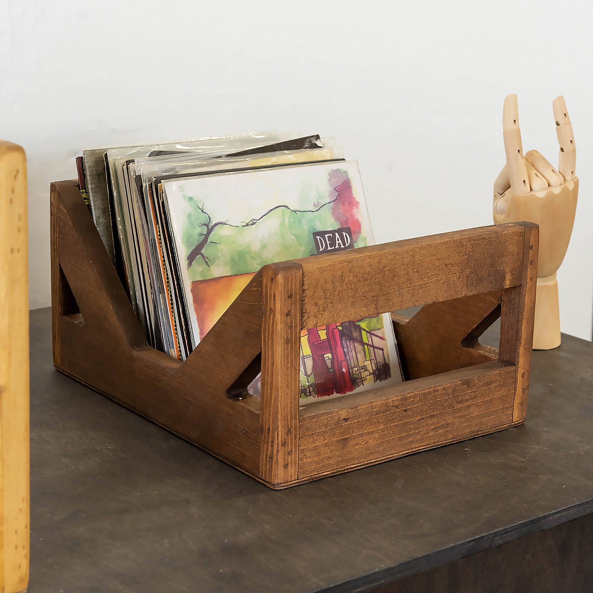 WICKERWOODWORKS - 7 INCH VINYL RECORD CRATE