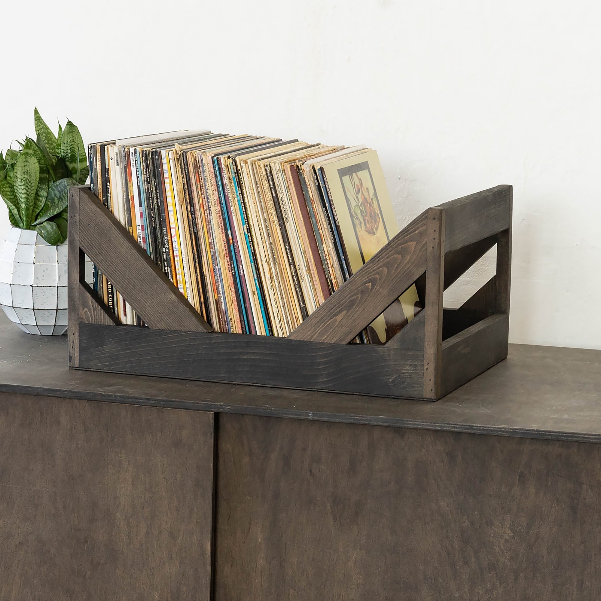 WICKERWOODWORKS - 12 INCH VINYL RECORD CRATE