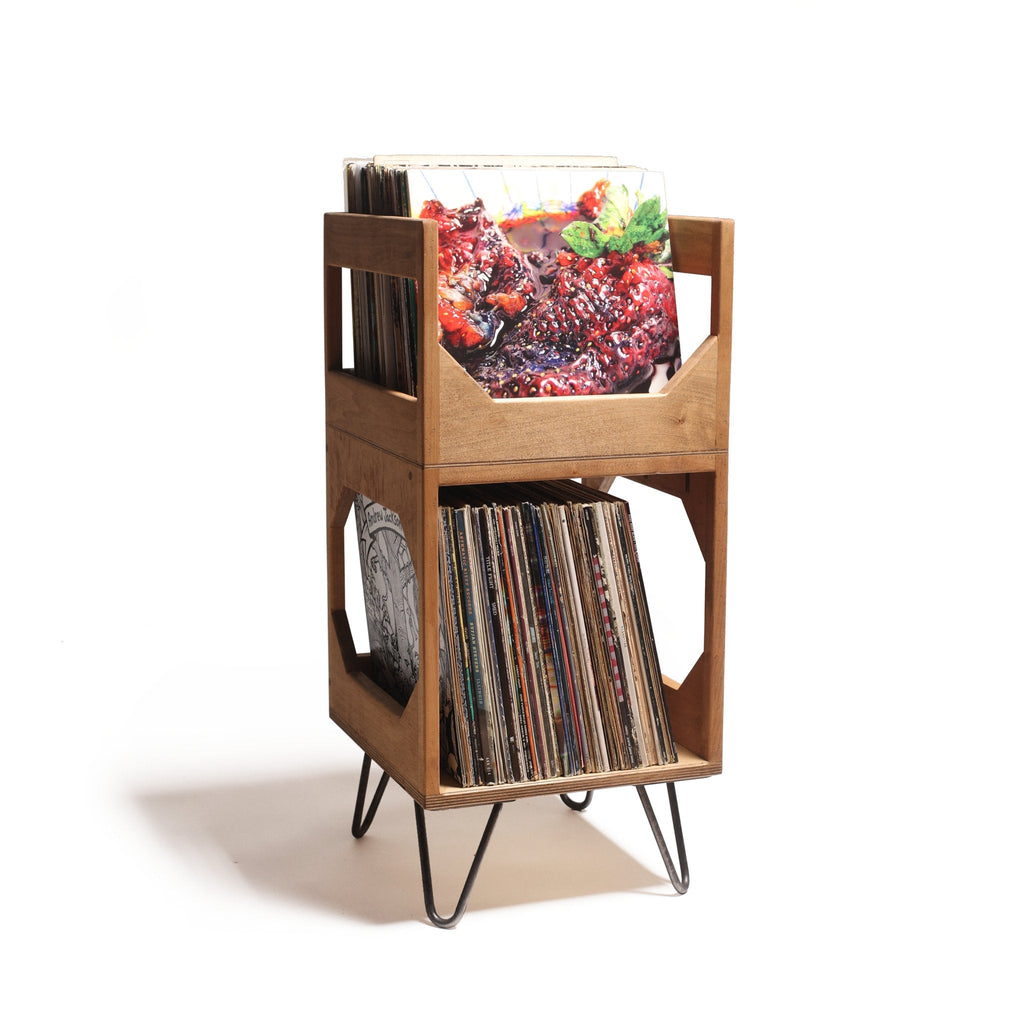 WICKERWOODWORKS - THE DELUXE JR. VINYL RECORD STORAGE