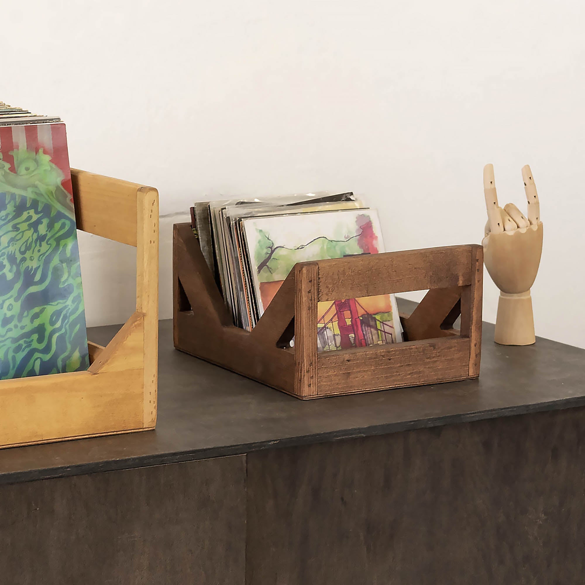 WICKERWOODWORKS - 7 INCH VINYL RECORD CRATE