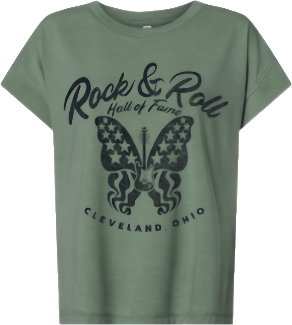 ROCK HALL ELECTRIC BUTTERFLY FITTED T-SHIRT