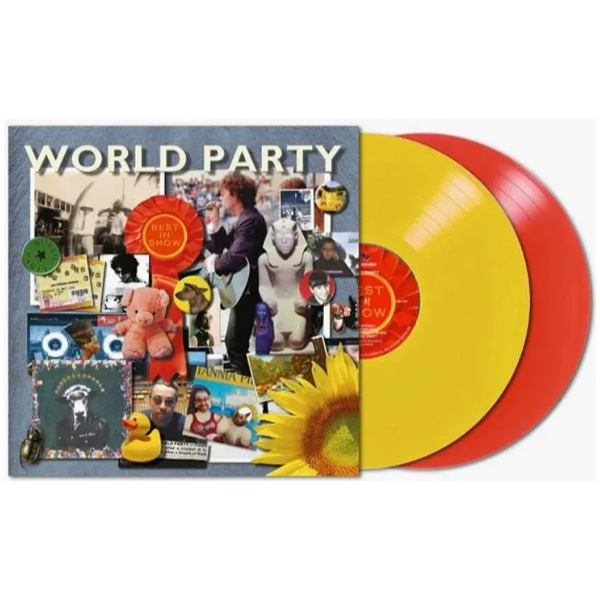 WORLD PARTY - BEST IN SHOW - YELLOW & RED COLOR - 2-LP - VINYL LP