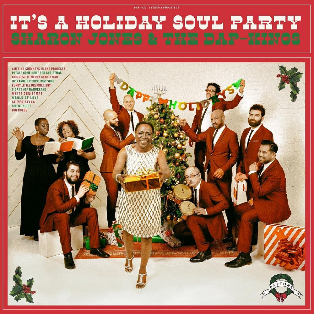 SHARON JONES & THE DAP-KINGS - IT'S A HOLIDAY SOUL PARTY - LIMITED EDITION - RED AND WHITE COLOR - VINYL LP
