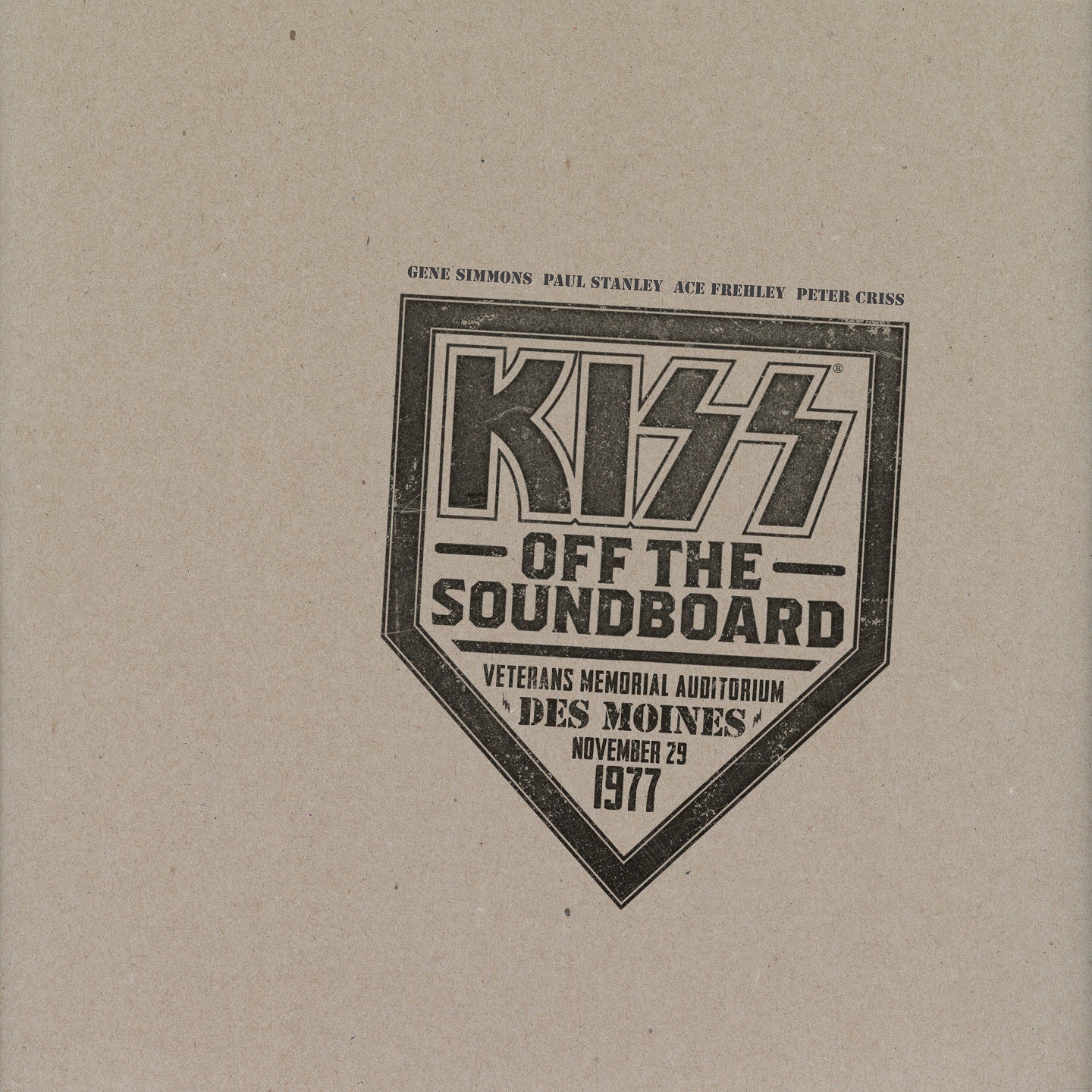 KISS - OFF THE SOUNDBOARD: LIVE AT VETERANS MEMORIAL AUDITORIUM - DES MOINES - 11/29/77 - 2-LP - VINYL LP