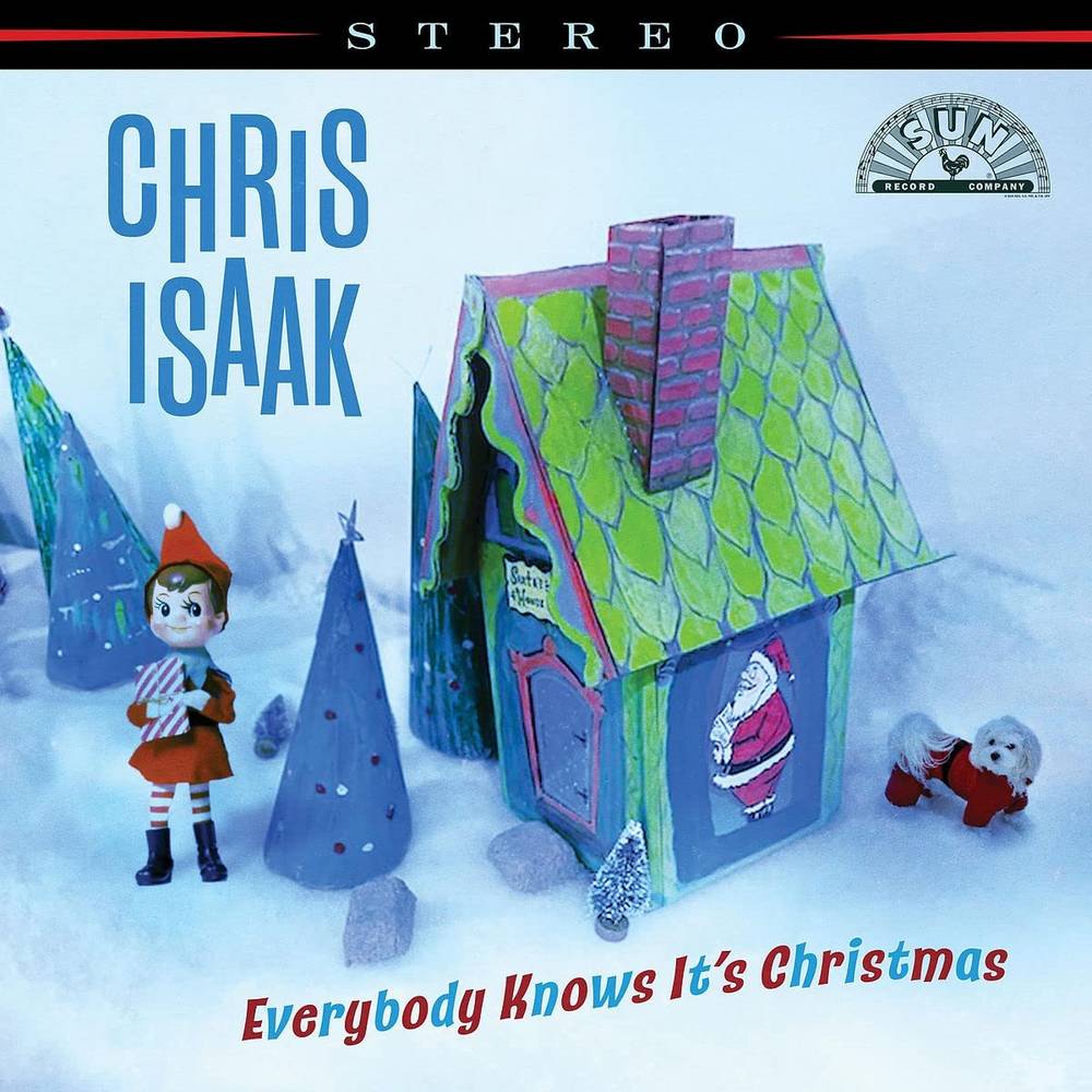 CHRIS ISAAK - EVERYBODY KNOWS IT'S CHRISTMAS - CANDY FLOSS COLOR - VINYL LP