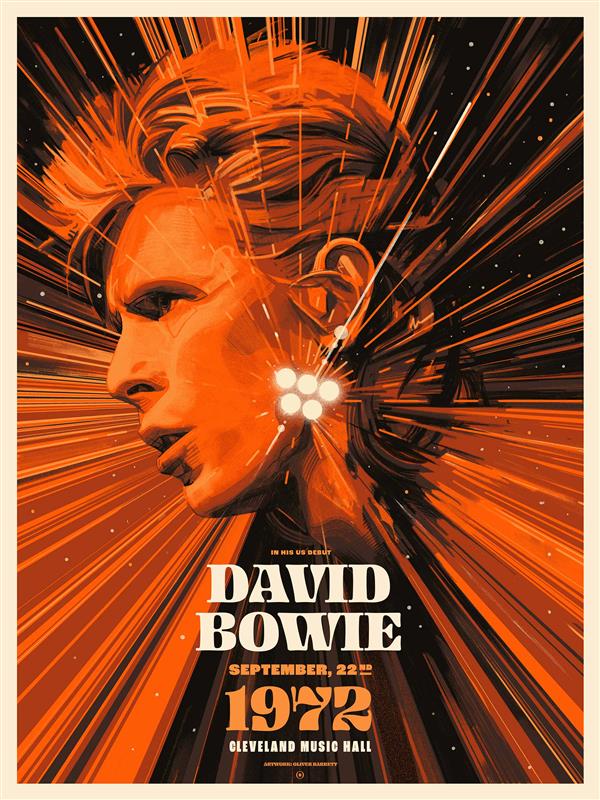 CARTEL DE DAVID BOWIE - CLEVELAND 1972