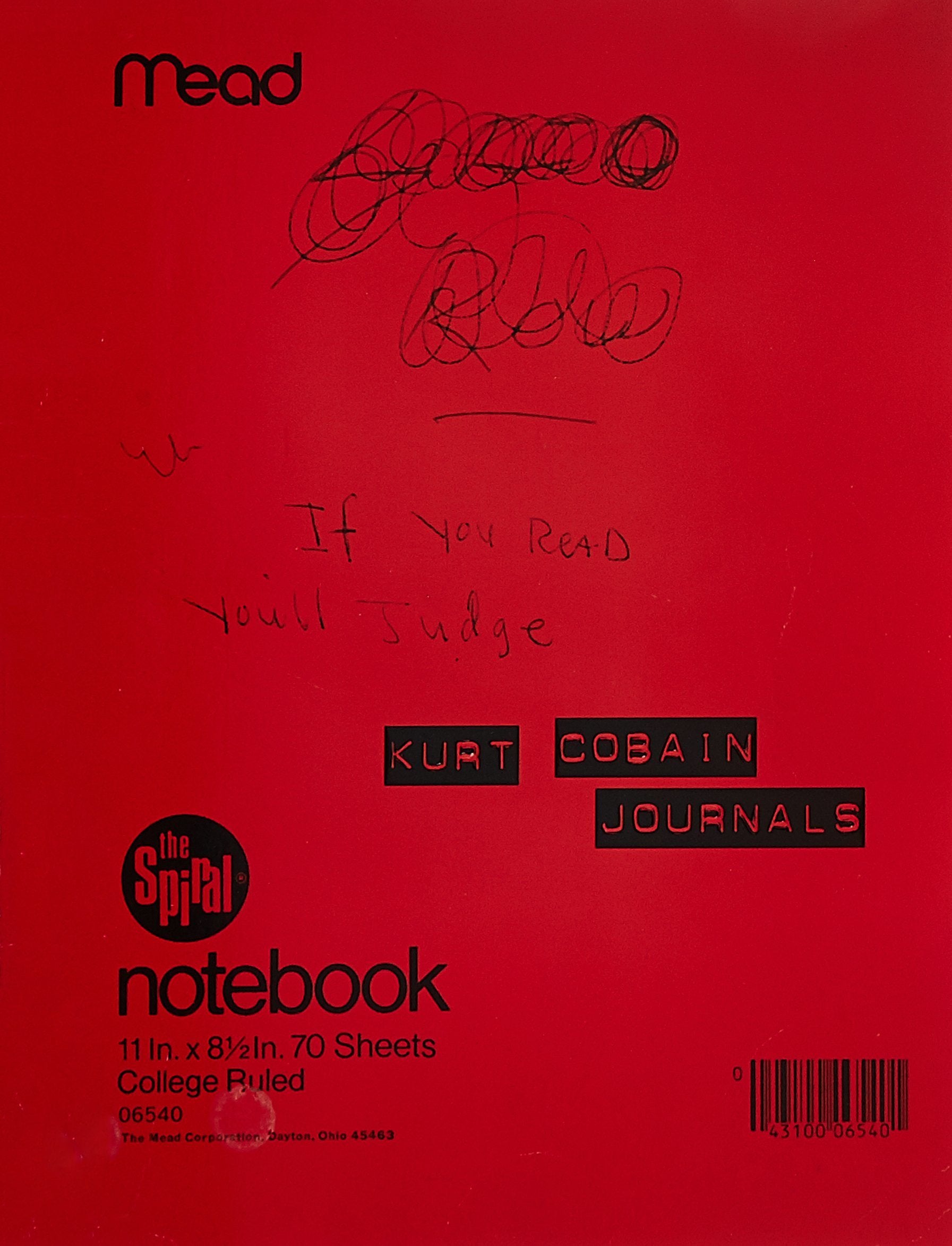 NIRVANA - KURT COBAIN - JOURNALS - PAPERBACK - BOOK