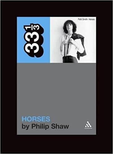 PATTI SMITH'S HORSES BY PHILLIP SHAW 33 1/3 COLLECTION BOOK