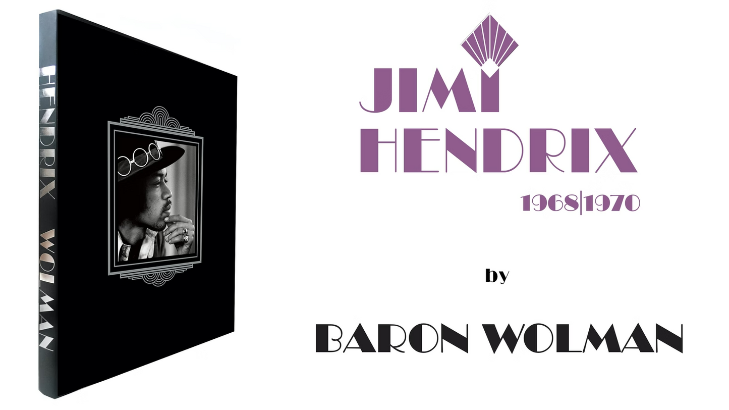 JIMI HENDRIX: 1968|1970 BY BARON WOLMAN - LIBRO EDICIÓN DE LUJO DORADO EN PLATA 