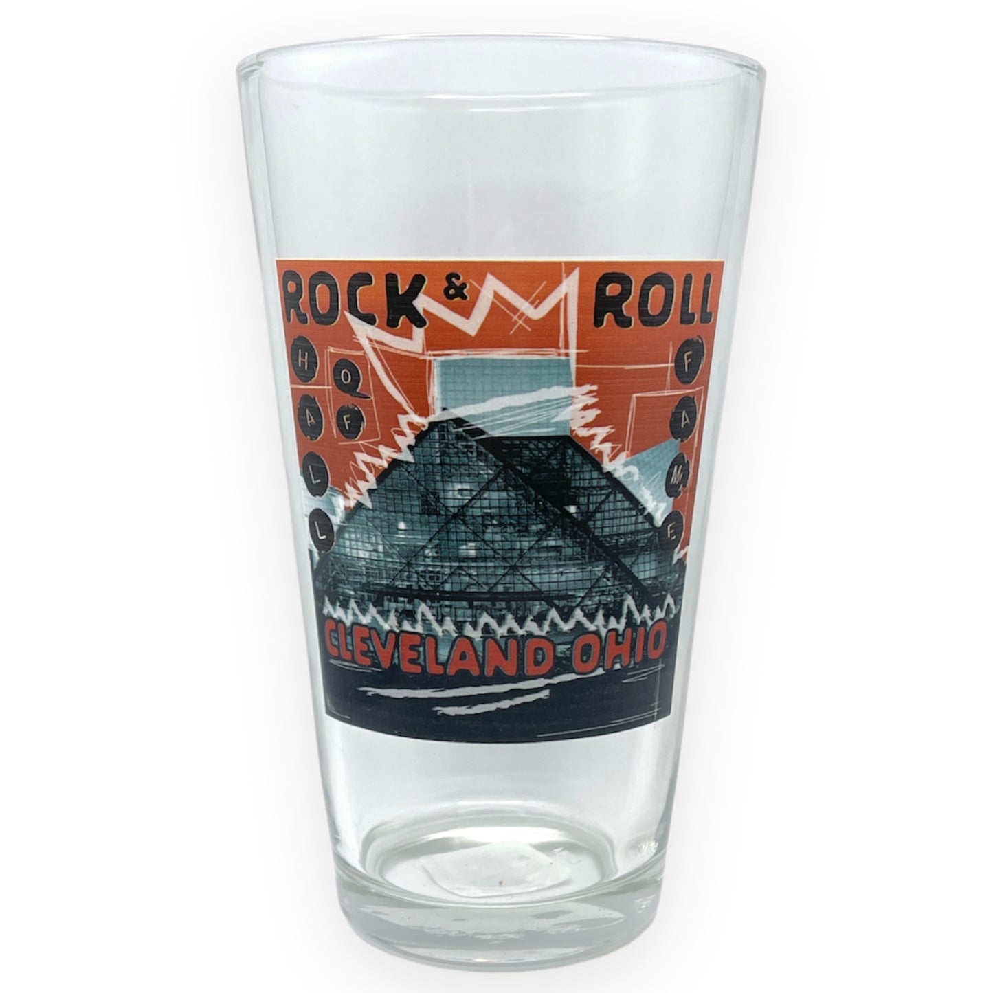 ROCK HALL CROWN OF CLEVELAND PINT GLASS