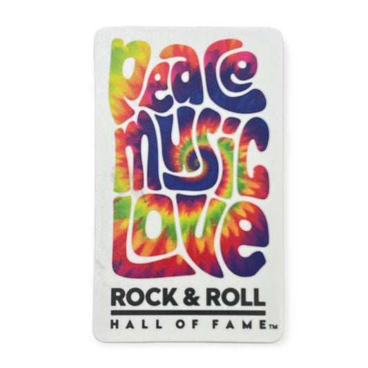 ROCK HALL PEACE MUSIC LOVE DECAL