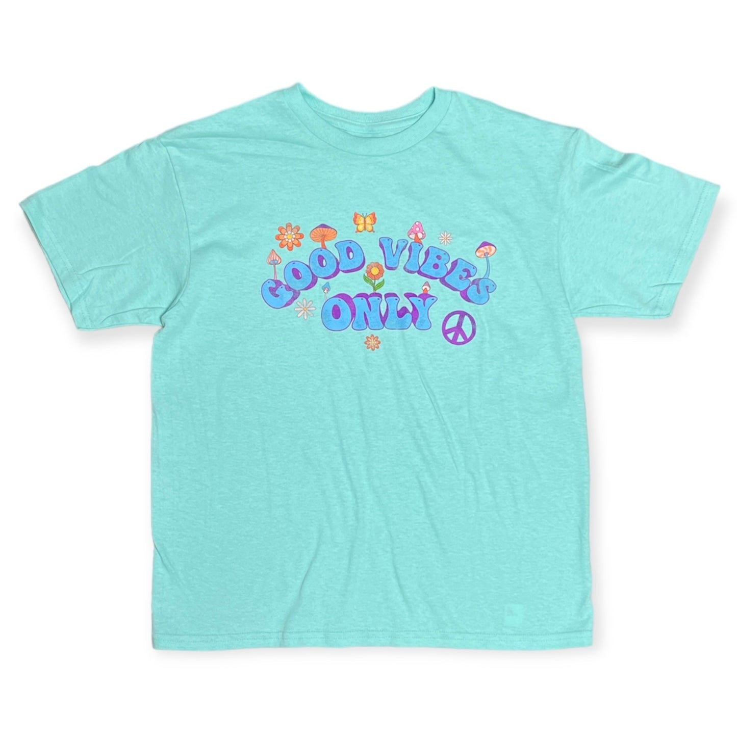 ROCK HALL GROOVY SHROOMS GOOD VIBES ONLY KIDS T-SHIRT