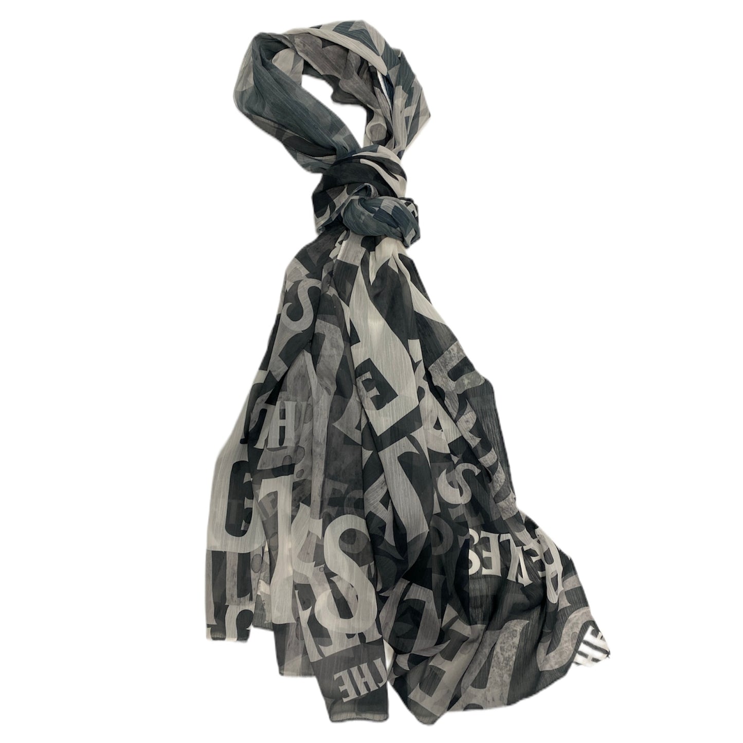 THE BEATLES - BLACK AND WHITE LOGO SCARF – Rock Hall Shop
