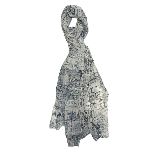 THE BEATLES - BLACK AND WHITE TICKET SCARF