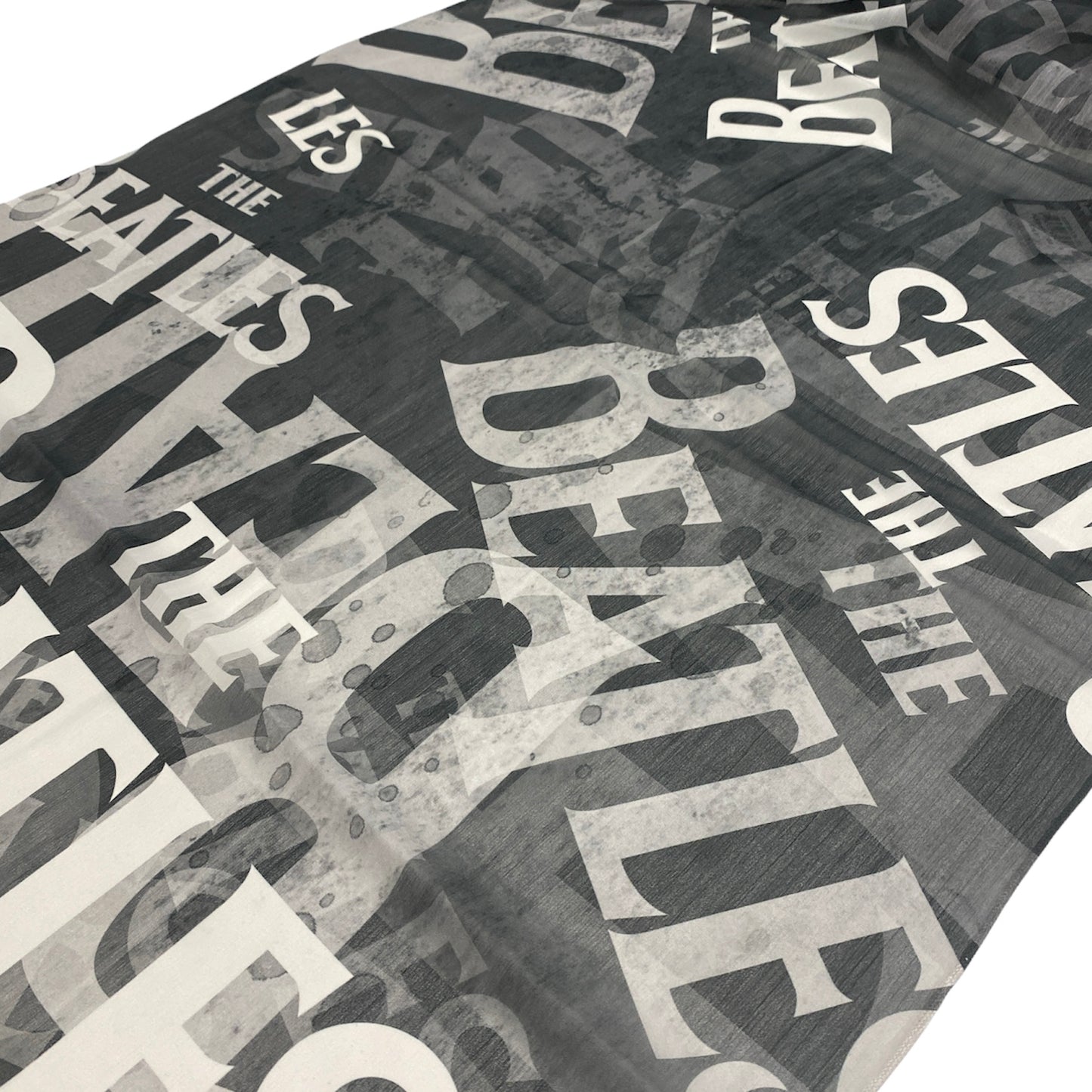 THE BEATLES - BLACK AND WHITE LOGO SCARF