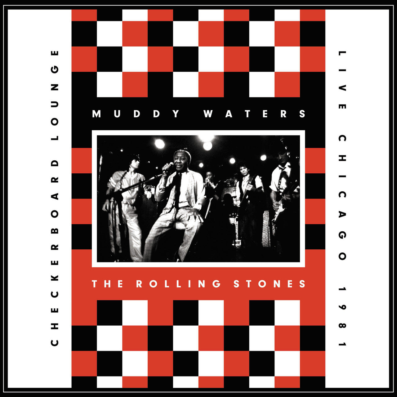 MUDDY WATERS & THE ROLLING STONES - CHECKERBOARD LOUNGE: LIVE CHICAGO 1981 - RED AND WHITE COLOR - 2-LP - VINYL LP