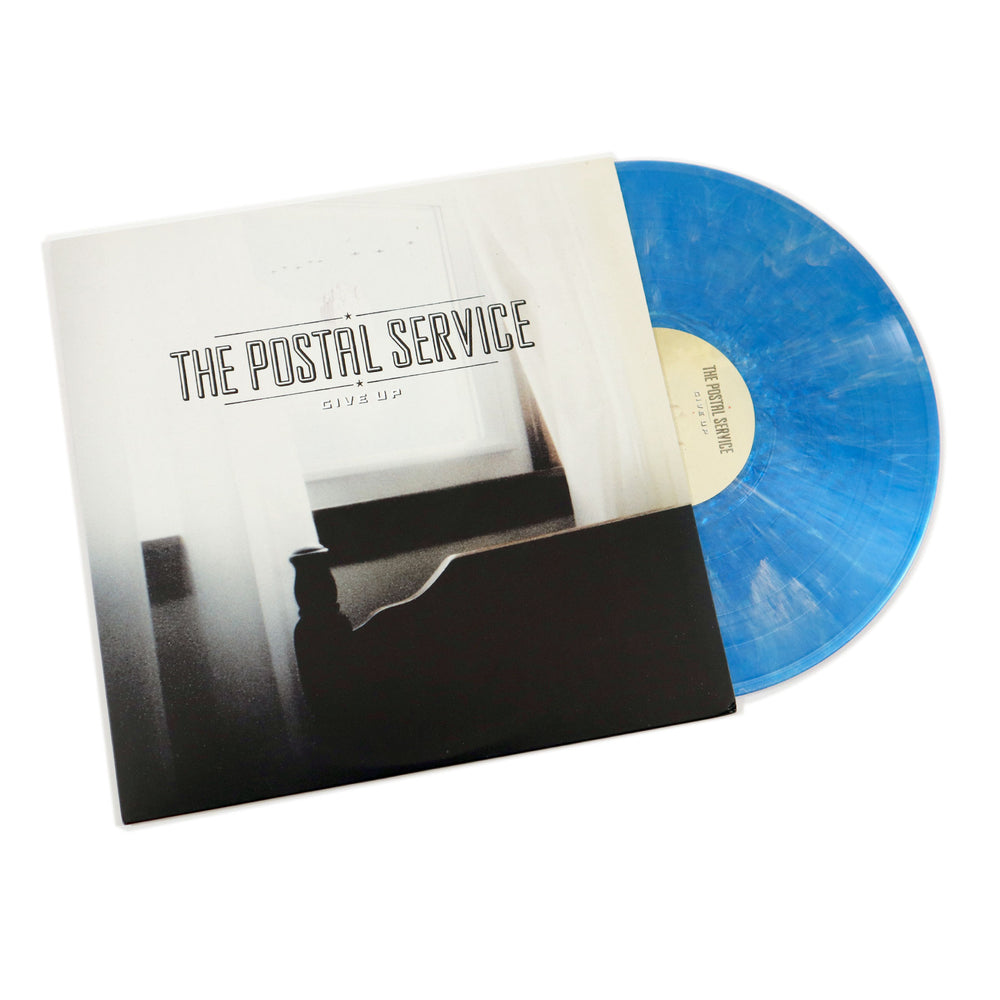 THE POSTAL SERVICE - GIVE UP - BLUE & METALLIC SILVER COLOR - LIMITED EDITION - VINYL LP