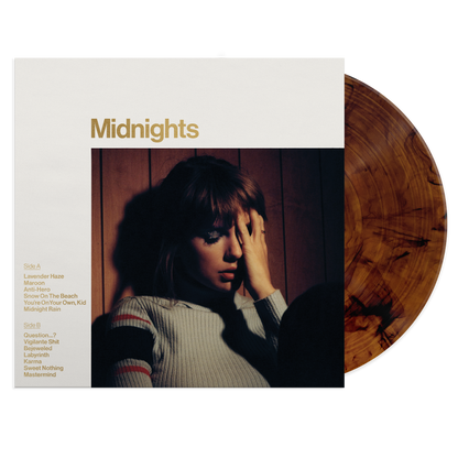 TAYLOR SWIFT - MIDNIGHTS - MAHOGANY COLOR - VINYL LP