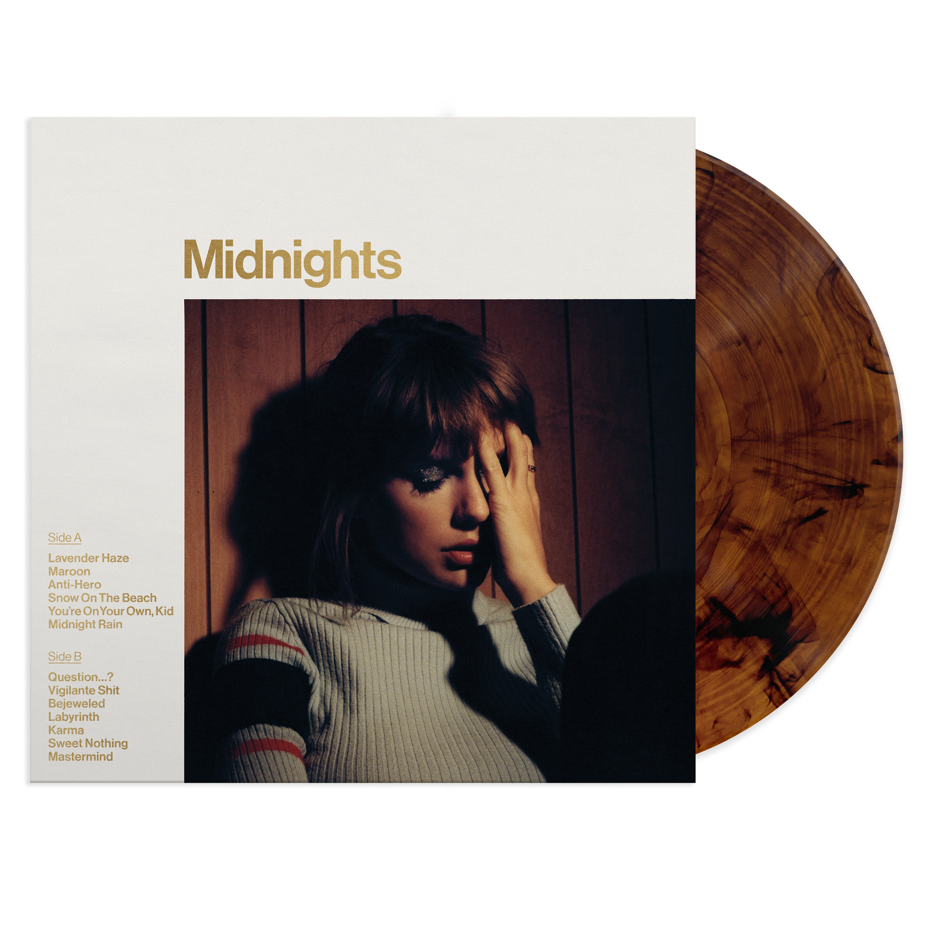 TAYLOR SWIFT - MIDNIGHTS - MAHOGANY COLOR - VINYL LP
